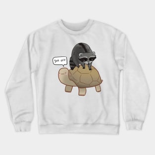 Funny turtle and raccoon Crewneck Sweatshirt